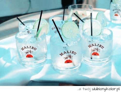 drinki, malibu, alkohol, dobre