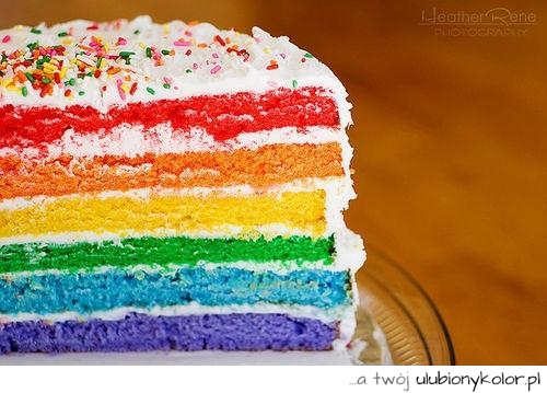 Tort w kolorach tęczy!