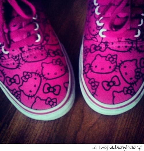 hello, kitty, trampki, buty, buciki, moda, kotek, koteczek, różowe