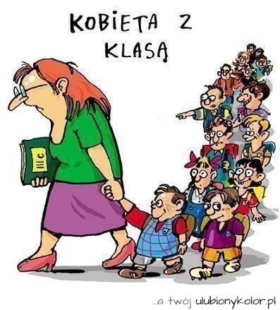 Kobieta z klasą! Czy wasza nauczycielka od polskiego też jest niedoszłą pisarką :D