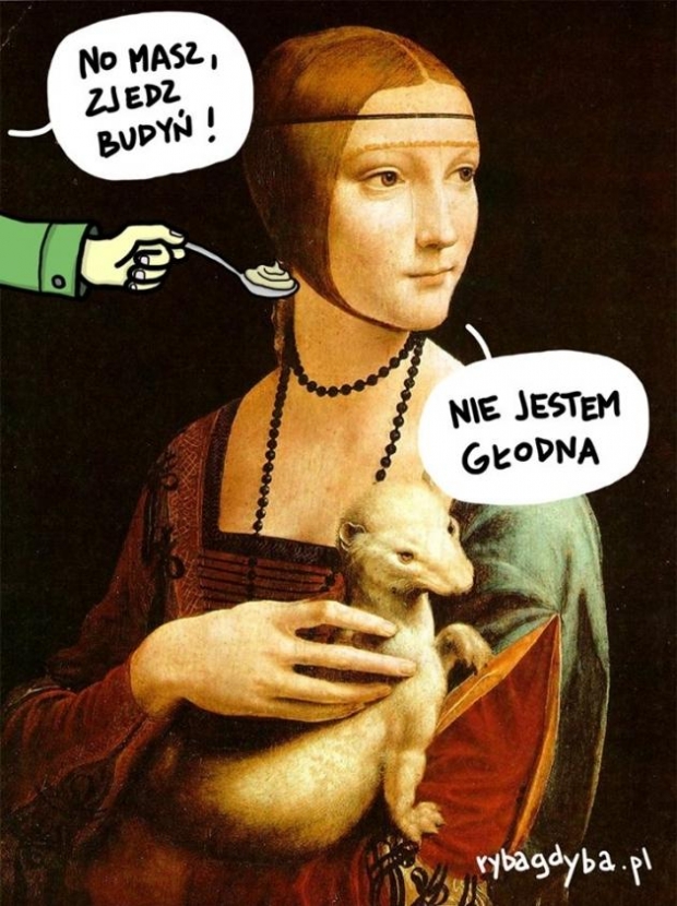 humor, mona lisa, zdjęcie, łasica, zwierze, sztukas, karma