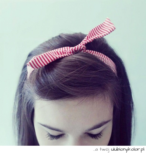 diy, opaska, pin up, dziewczęca, stylowa, paski, kolory