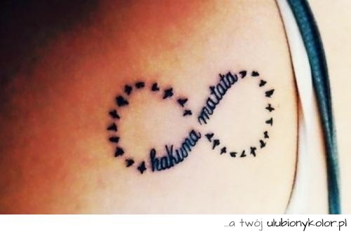 tatuaż, nieskończoność, love, hakuna. matata