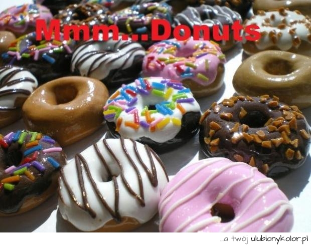 pączki, jedzenie, kolorowe, donats