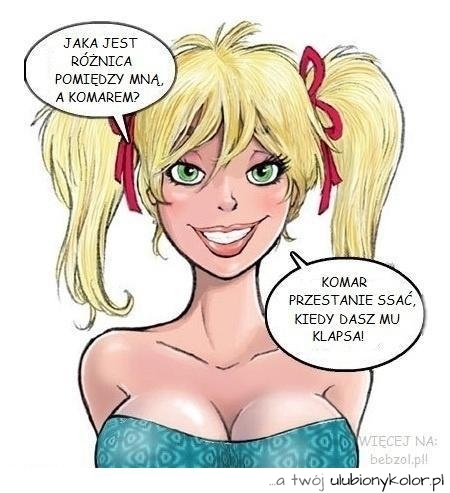Różnica między blondynką a komarem