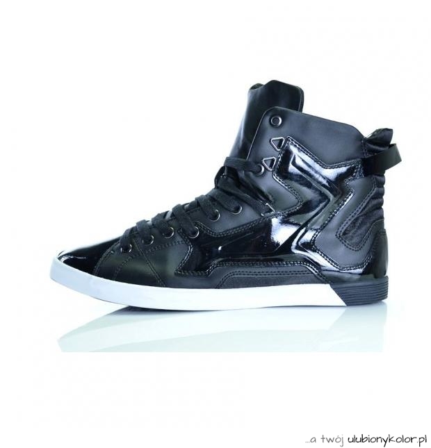 czarne, lakierkowe, sportowe, adidasy, za kostkę, męskie, buty