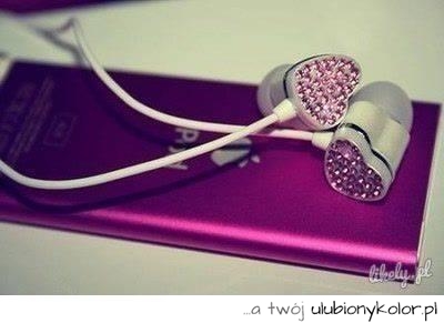 iphone, słuchawki, ipod, serduszka, diament