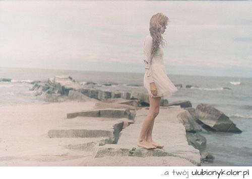 fotografia, zdjęcie, piękna, skarpa, morze, ocean, moment