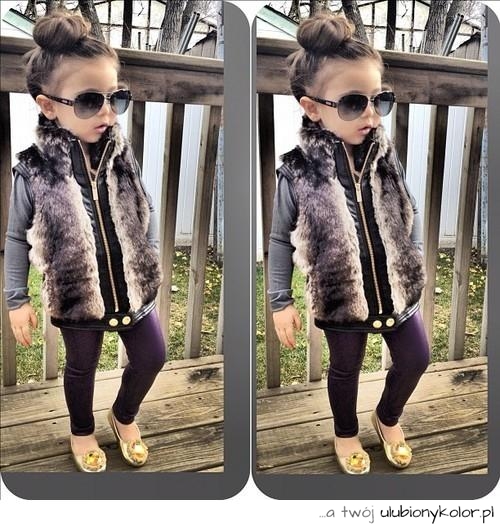 słodka, mała, modelka, dziecko, dziewczynka, malutka, fashion