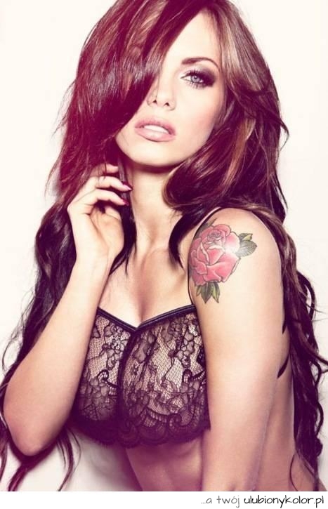 moda, sexy, tatuaż, kobiety