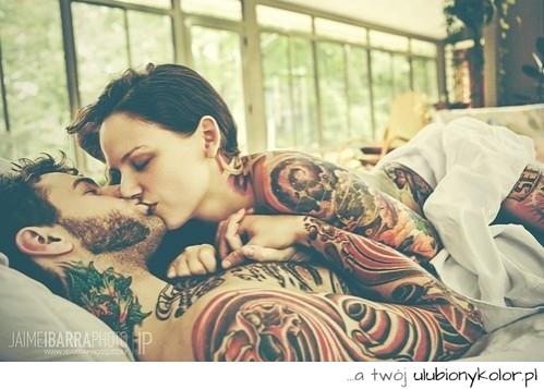 para,tatuaże, tattos, kobieta, mężczyzna, sexy, seks, łóżko, miłość, love, piękne, fotografia, zdjęcia