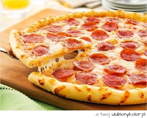 fast, food, pizza, włoskie, salami, ser, sos