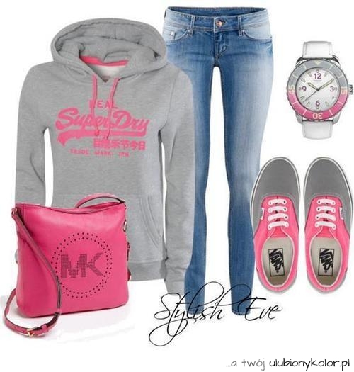 sportowo, róż, szarości, superdry, japan, stylish, ubrania