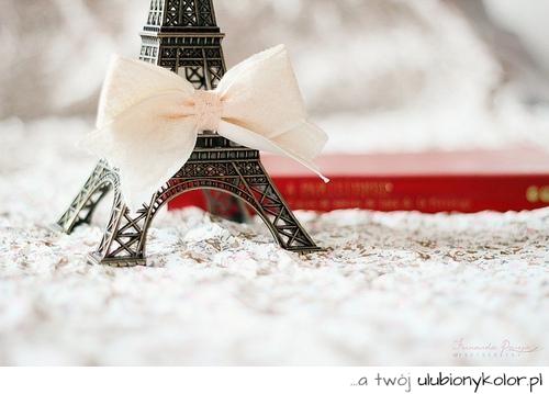 eiffel, tower, figurka, figurki, pamiątka, francja, kokardka