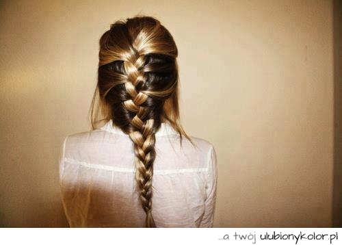 girly, look, uczesanie, warkocz, włosy, długie, dziewczęce