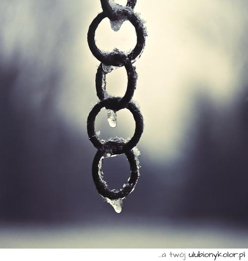 zima, lód, sople, łańcuch, wiszący, fotografia, natura, martwa