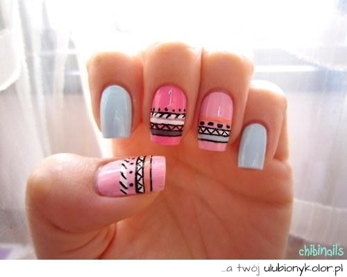 paznokcie, piękne, wzorki, różowe, ,manicure, kolorowe, kolor, różne