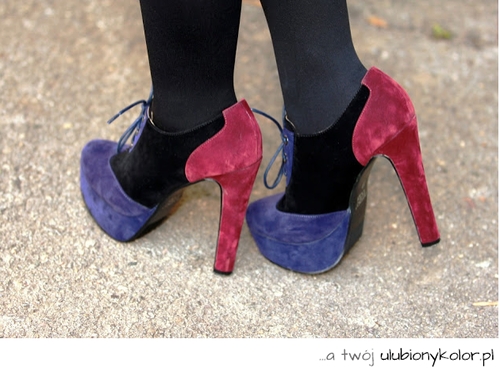 buty, obcas, zamsz, zamszowe, welur, kolorowe, wysokie, platforma, bajowe