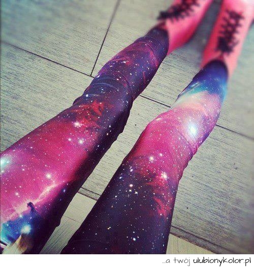 spodnie, kosmos, moda, gwiazdy, cool, kobieta
