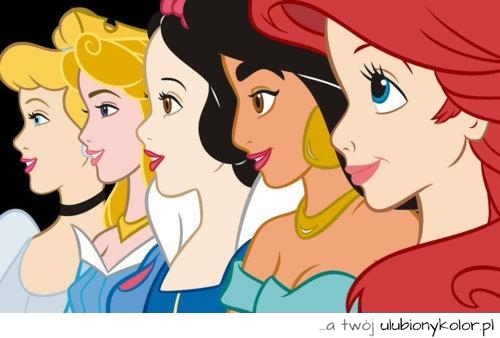 ariel, kopciuszek, śnieszka, śpiąca królewna, jasmina