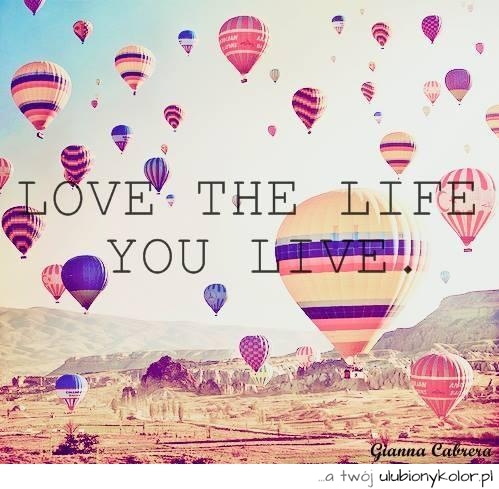 love, live, balony, krajobraz