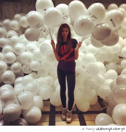 balony, masa, balonowo, pokaz, dziewczyna, impreza, fotografia