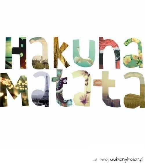 hakuna, matata, napis, kolorowy, kolory, cytat