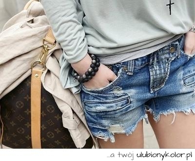 moda, styl, dziewczyna, spodenki