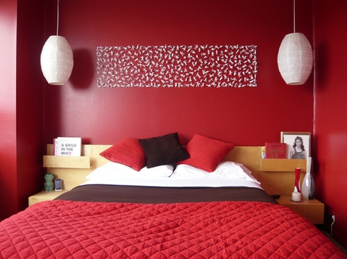 Architektura, sypialnia, wystrój, projektowanie, DIY wallart, Dom