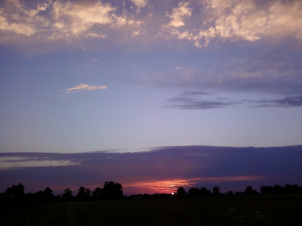natura , piękne , widok , słońce , zachód