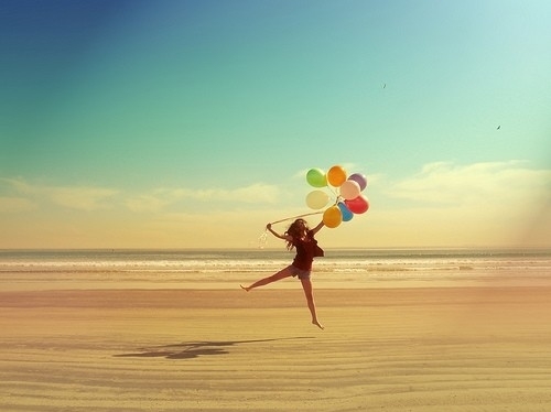 Balony, balon, balony, Plaża, Błękitny, beztroski