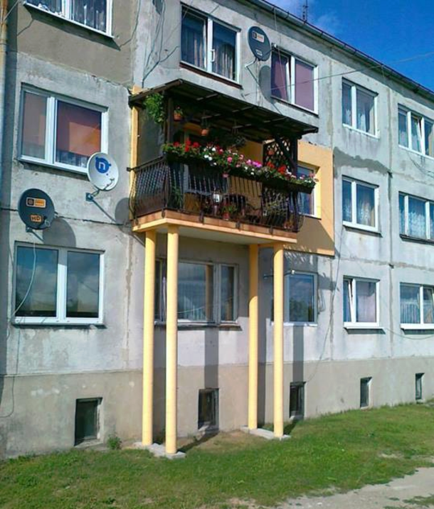 śmieszne, balkon, blok, humor