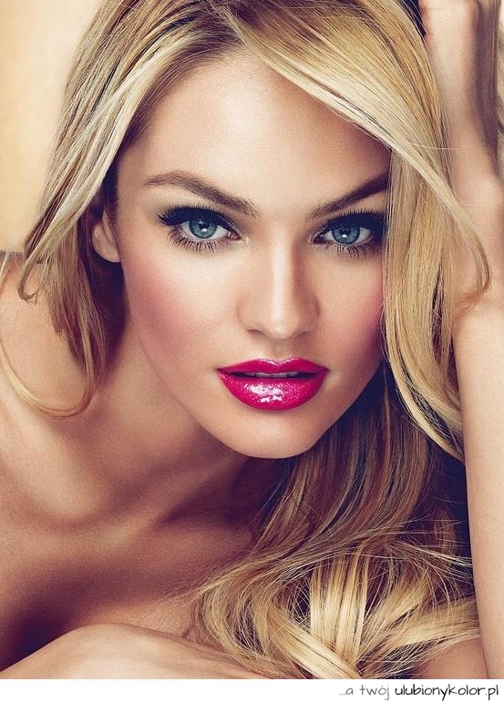 usta, różowe, kobieta, usta, sexy, moda, blondynka, niebieskie oczy, uroda