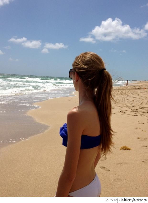 plaża, kobieta, bikini, wakacje, lato, brunetka, moda, kąpielowy, strój