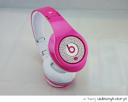 music, muzyka, dr dre, słuchawki, różowe, fantastyczne, cyrkonie