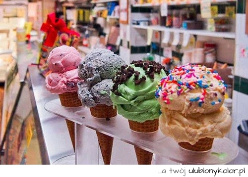 pyszne, lody, kolorowe, kolo, posypka, słodkości, love, colours