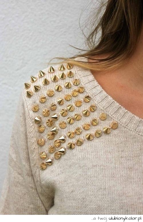 ćwieki, nity, sweterek, śliczny, girl, kobieta, dziewczyna , moda