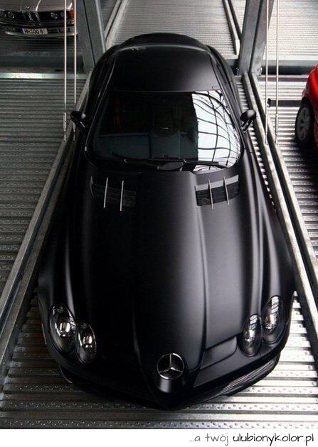 samochód, mercedes, piękny, czarny, amg, slr, super samochód, szybki, drogi