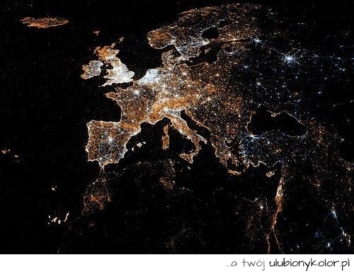 widok, europa, piękne, super, kosmos