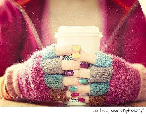 nails, rękawiczki, paznokcie, sweterek, super, dopasowanie, zgranie, kolory