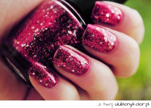nails, piękne, pasnokcie, brokatowe, gillter, róż, girl, love