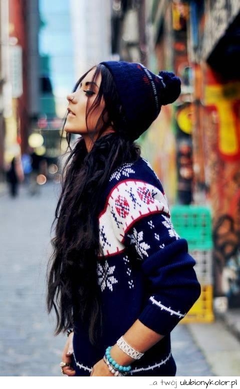 christina, kolory, kolorki, sweterek, renifery, zima, czapka, girl, sweet