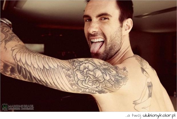 adam levine, adam,muzyka, tatuaż